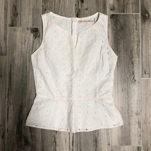 Chelsea & Violet White Tank Top with Waist Detail